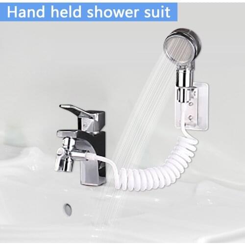 Bathroom accessories Sink Faucet Sprayer Water Tap Extension Nozzle Adjustable Shampoo Artifac Hand Shower Set насадка на кран