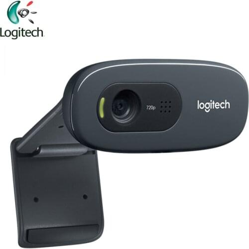 Logitech C270 HD Vid 720P Webcam Built-in Micphone USB2.0 Mini Computer Camera for PC Laptop Video Calling Support Official Test
