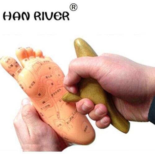 High quality Camphor wood trigonometric massage cone wooden massage stick gua sha board acupuncture stick free shipping