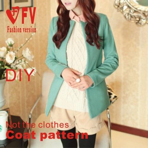 Ladies' small shirt short coat garment finished pattern 1:1 sewing drawing BWT-24