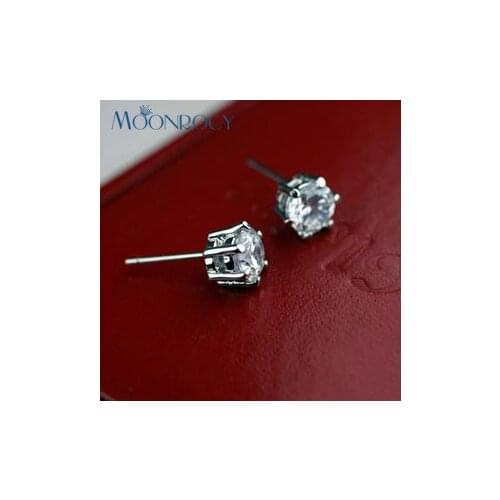 MOONROCY Free Shipping Fashion Cubic Zirconia Austrian Crystal Earring Fashion Jewelry Wholesale for women wedding earring