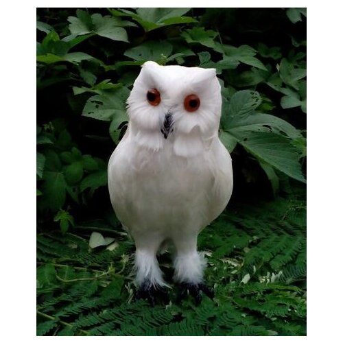 A white feathers owl about 28x13x14 cm hard model,polyethylene& feathers night owl bird,prop.decoration toy,Xmas gift