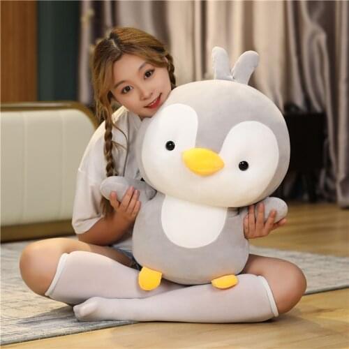 1pc 35/45/55cm Kawaii Couple Soft Penguin Plush Toys Stuffed Animal Pillow Lovely Penguin Dolls Baby Girls Valentines Xmas Gift