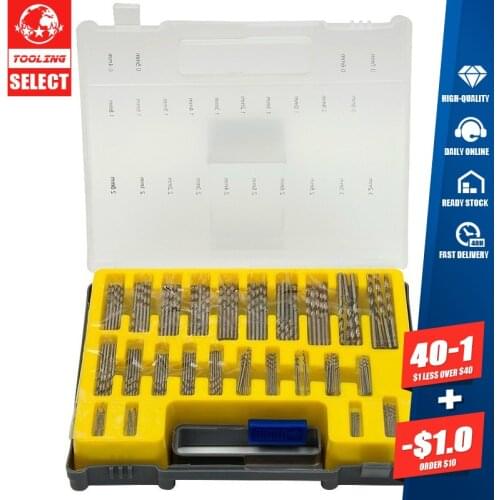 150Pcs Mini 0.4mm-3.2mm Micro Precision Twist Drill Power Drill Bit Kit HSS With Carry Case For PCB Crafts Dremel Tools