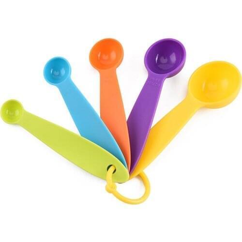 5PCS Plastic Measuring Spoon Stackable Scale Measuring Cup Milk Powder Spoon Baking Spoon for cocina accesorio