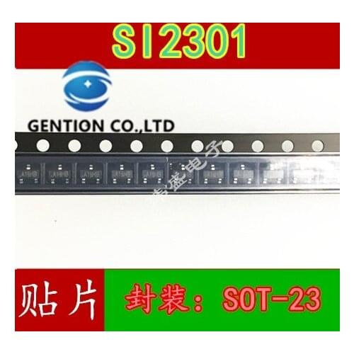 50PCS MOS tube SI2301 A1SHB silk screen SOT 2.3 A/v SI2301BDS 20-23-T1 in stock 100% new and original