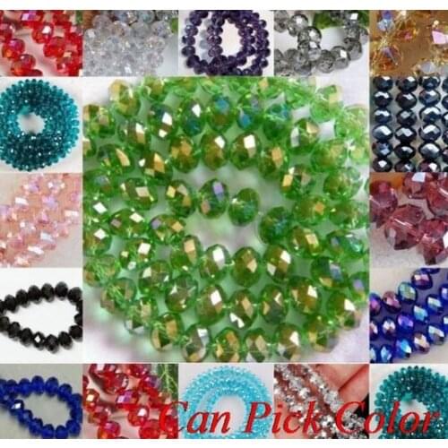 6mm 500pcs/lot black white Mixed strand Faceted Rondelle Glass Beads spacer Bracelet DIY curtains for jewelry making k69
