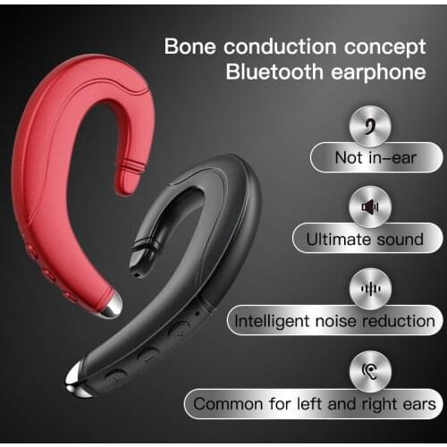 Bone Conduction Bluetooth Headset Portable Universal Unilateral Handsfree Wireless Hanging Ear Mobile Phone Call Sport Earphone