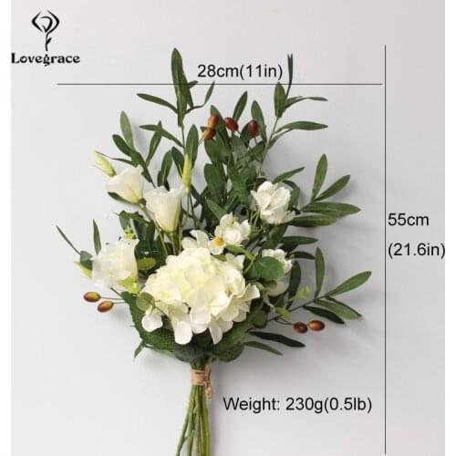 Big Bunch Artificial Silk Rose Peony Flowers Wedding Home Decoration Fake Flowers Green Plant Autumn Home Hotel Decoration Flore