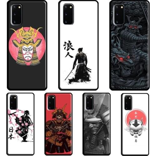 Japanese Style Samurai Art Case For Samsung Galaxy S8 S9 S10 Plus S20 FE S21 Ultra Note 20 Note 10 Plus Soft Cover