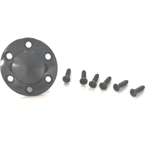 Black CNC Aluminum Alloy Round Fuel Dot RC Airplane smoking system Fuel Gas Fuel Filler for RC Plane Boat with Plug and screws