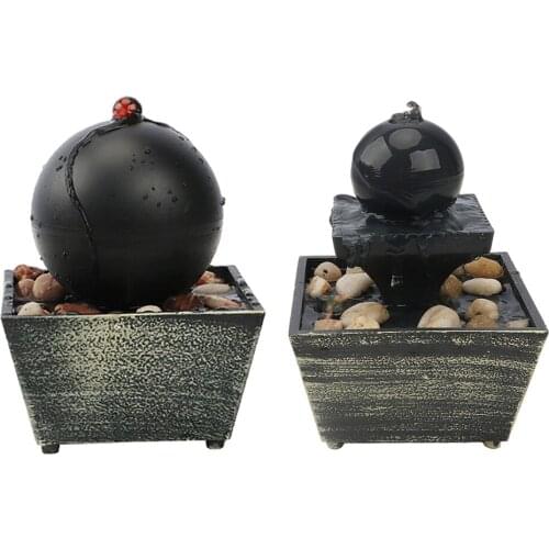 Water Fountain Desktop Chinese Fengshui Lamp Home Landscape Indoor Fountain Waterfalls Mini Tabletop Ornament Home Decor