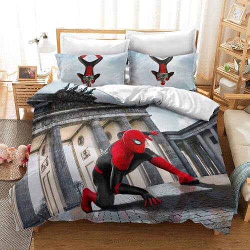 Disney Superhero Spiderman Duvet Cover Set Boy Birthday Gifts Quilt Cover Bedding Sets Children Kids Single Double Bedspread