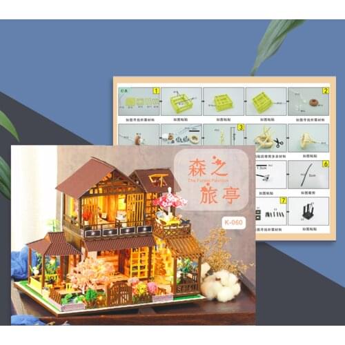 Doll House handmade Wooden Dollhouse DIY Miniature for Kids Adults