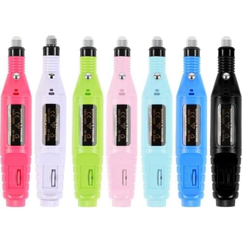 Professional Electric Nail Drill Machine Nail Files Pen Pedicure 6 Bits Milling UV LED Gel Polish Remover Nail Art Manicure Tool