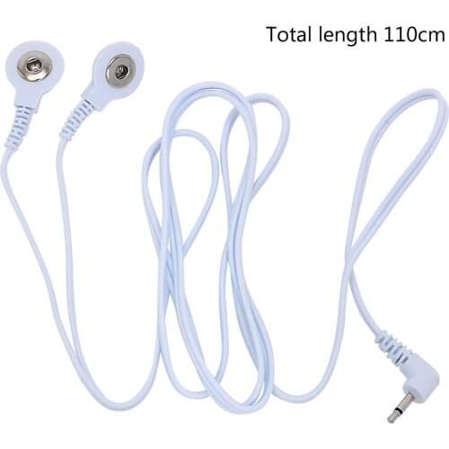 Electric Shock Wire Therapy Massager Accessories Electro Stimulation 2 Head Buckle Line 1 Shock Conversion Line Sex Toys