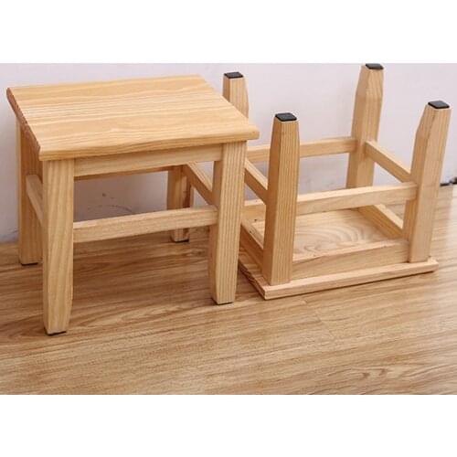 Multi-Function Solid Wood Shoe Bench Stool ChildrenS Adult Stool Living Room Home Small Bench Sofa Tea Table Chair On-Slip Bath