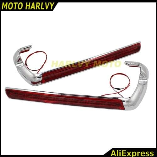 Motorcycle Led Lamp Wedge Pak Side Marker Light Rear Saddlebags Accents Lights For Harley Touring Electra Glo 2014-2017