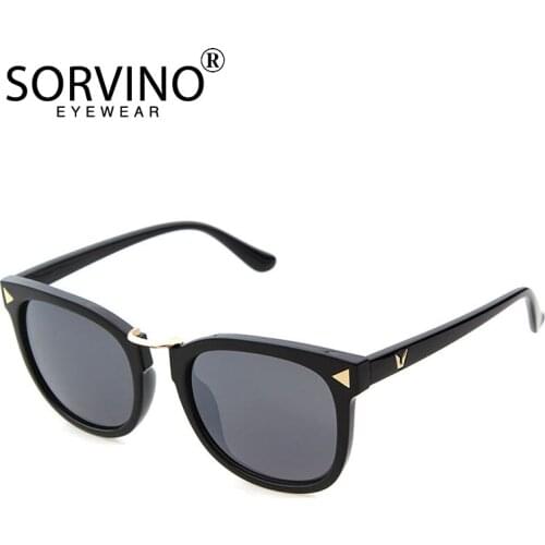 SORVINO New Large Round Frame Sunglasses For Women Men Unisex Retro Luxury Brand Design V Sun Glasses GS8038 Gafas De Sol Mujer