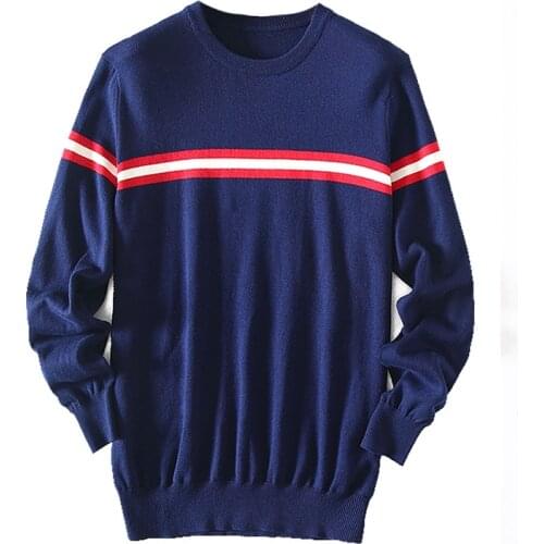 ZHILI Mens O-Neck Sleeve Long Sweater 100% Cotton