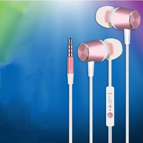Tuning band wheat aluminum alloy headset fashion in-ear mobile phone wired headset