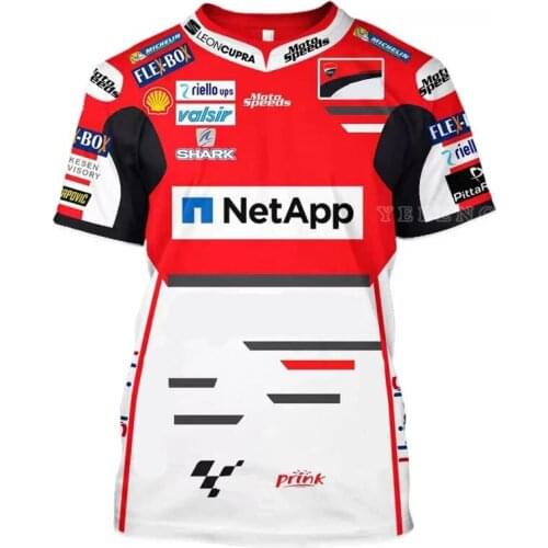 New Motorcycle Team Racing Riding T-Shirt for Ducati Breathable Clothing Black Red Jersey
