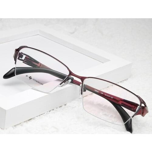 Logorela Optical Glasses Pure Titanium Frame Prescription Eyeglasses Rx Men Glasses for Male Eyewear 8045