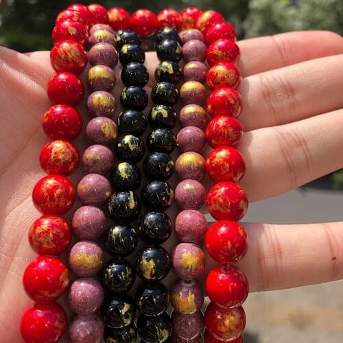 Wholesale Multicolor Lapis Lazuli Jades Round Beads Natural Mineral Stone Beads For Jewelry Making Diy Braclelet 4/6/8/10mm 15