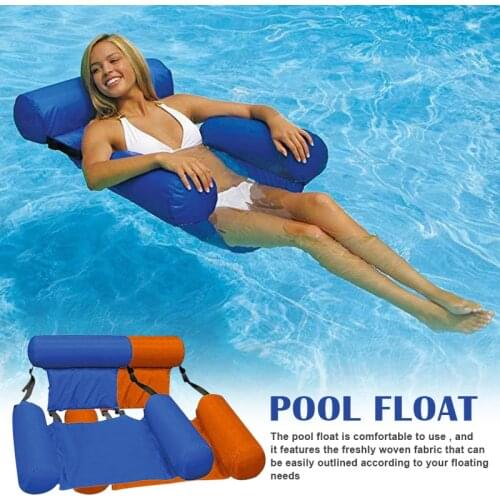 Outdoor Garden Swimming Pools Water Floating Bed Hammock Pool Float Multi-Purpose Pool Chair Inflatable Rafts Bed For Adult Kids