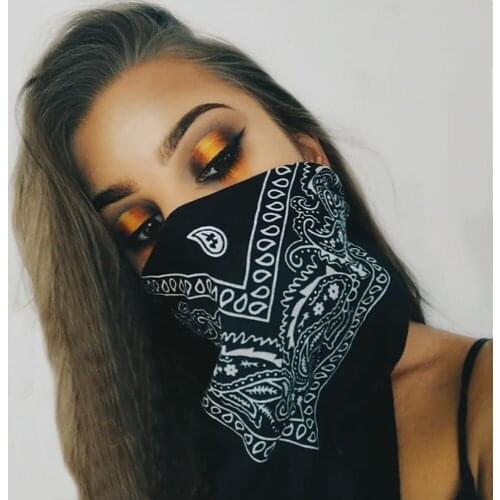 55*55cm Women Cotton Scarf Square Multifunction Fashion Printed Small Handkerchief Bandana Scarf Hair Ribbon