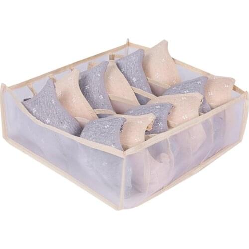 Portable Bra Organizer Fabric Foldable Clothing Underwear Storage Box Washable Cloth Storage Container For Foldable Supplies