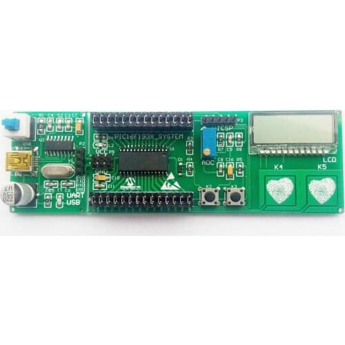 PIC16F1933 Development Board PIC16F1938 Development Board Capacitive Button Touch LCD Code Screen Driver