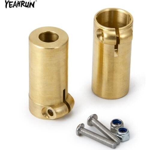 YEAHRUN 2pcs Brass Counterweight Rear Axle Adapters For 1/10 Axial SCX10 II 90046 RC Crawler Car Upgrade Parts