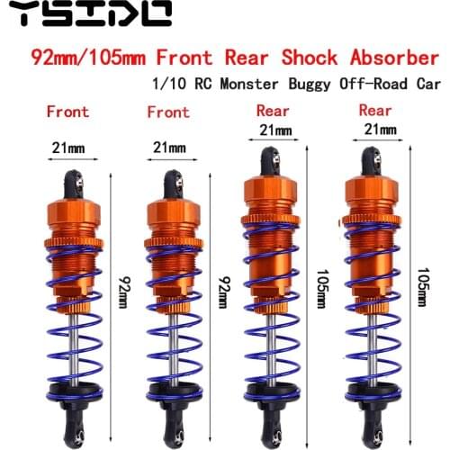 1:10 RC Parts 92mm Front 105mm Rear Shock Absorber Damper Suspension for HSP Redcat Hongnor LRP HPI Hobao 1/10 RC Buggy Truck