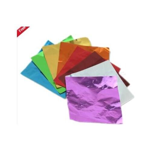 100x Chocolate Candy DIY Package Foil Paper Aluminum Tinfoil Wrappers