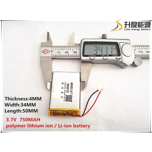 5pcs [SD] 3.7V,750mAH,[403450] Polymer lithium ion / Li-ion battery for TOY,POWER BANK,GPS,mp3,mp4,cell phone,speaker