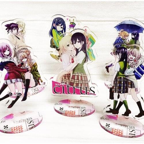 Anime Citrus Aihara Yuzu Aihara Mei Cosplay Cartoon Acrylic Stand Figure Plate Keychain Key rings Pendants Gifts Accessories