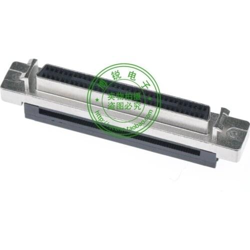 Authentic SCSI connector 68PIN female DB -type hole punctured . Crimp