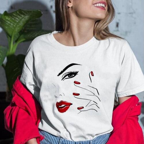 Cartoon Color Printing White T Shirt Tops Summer Short-sleeved T-shirt Female Harajuku Plus Size Loose Casual Tee Shirt Femme