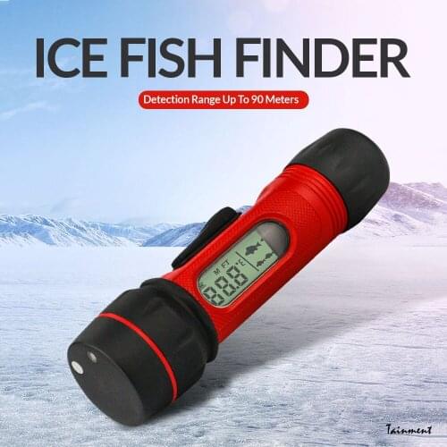 0.8-90M Fish Finder Depth Echo Sonar Alarm Sensor Transducer Fishfinder For Outdoor Fishing Portable Fishing Tools Red