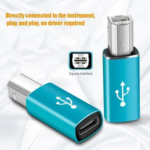 USB C Type C Female socket to USB B 2.0 MIDI Male plug Connector For Printer Piano Electronic Drum