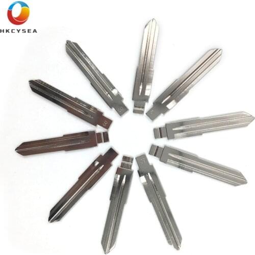 HKCYSEA 10 pcs/lot Metal Blank Uncut Flip KD Remote Key Blade Type #09 for Mazda 323 626 929 Remote Key Replacement