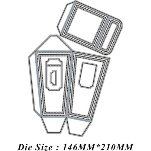 JMCRAFT 2021 New Arrival Box Metal Cutting Dies 3D DIY Scrapbook Carbon Sharp Craft Mould Photo Invitation Card Decoration