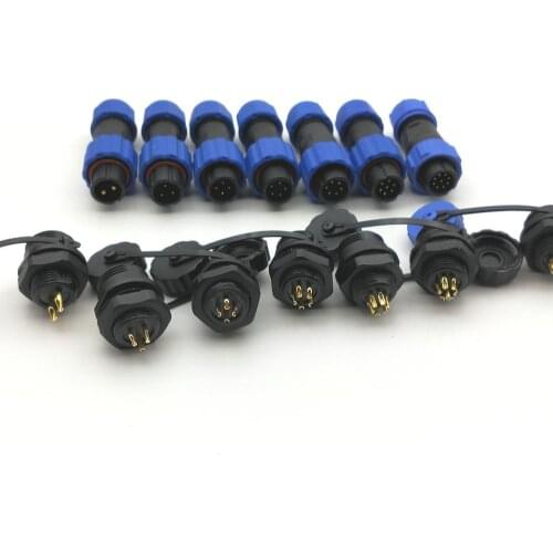 1SET new SP13 Waterproof IP68 2/3/4/5/6/7/9 Pin Chassis Panel Mount Aviation Plug Cable adapter