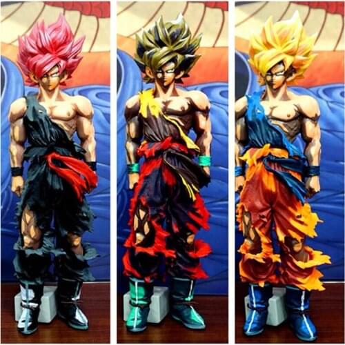 Dragon Ball Z Anime Doll SMSP Super Saiyan Goku Comic Color Black And White Primary Color 35Cm Model Collection Toy