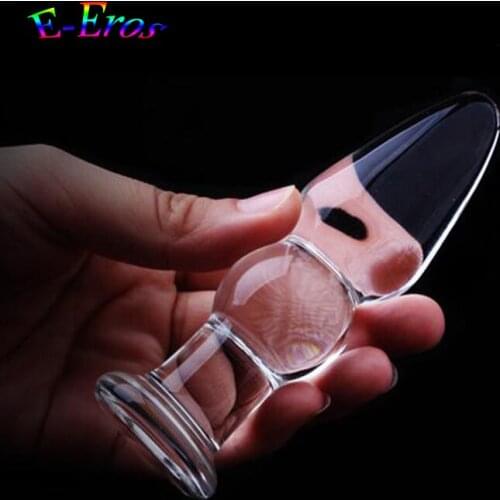 ORISSI 110x30mm Pyrex Glass Butt Plug Massage Crystal Anus Bead Masturbator Male Adult Sex Toy for Gay Glass Anal Toys