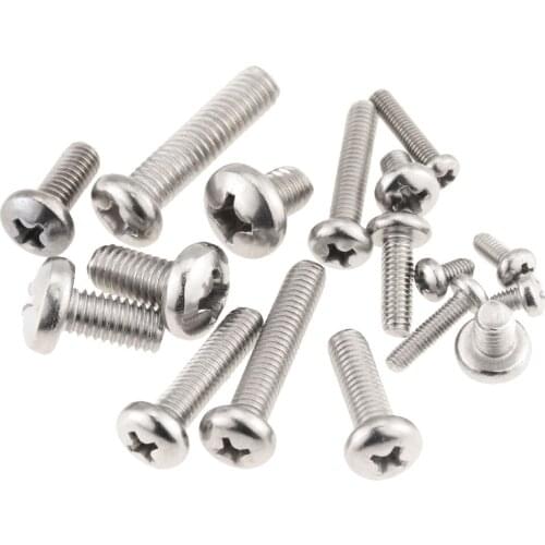 M2 M2.5 M3 M4 M5 M6 DIN7985 GB818 304 Stainless Steel Cross Recessed Pan Head Screws Phillips Screws