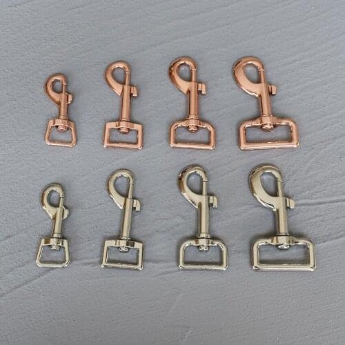 50 Pcs 15mm/20mm/25mm/30mm Metal Buckles Lobster Clasp leash Carabiner Snap Hook Key Chain Bag Part DIY Hardware Accessories