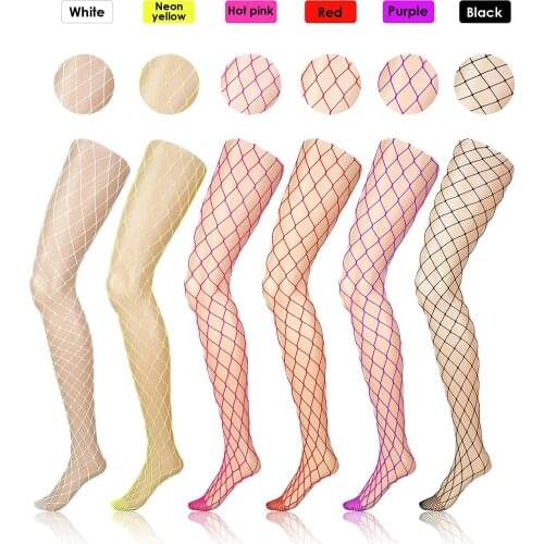 Fashion Women Sexy Slim Fishnet pattern Pantyhose Female Club Party hollow out Black Tights fishnet Stockings Hot Mesh Pantyhose