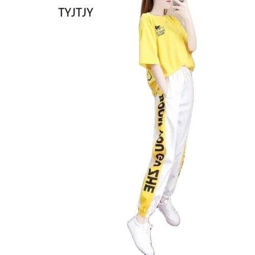 2021 New Summer Female Short 2 Piece Set sports suit Womens Fashion loose Women casual two piece suit